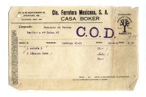 Casa Boker Receipt